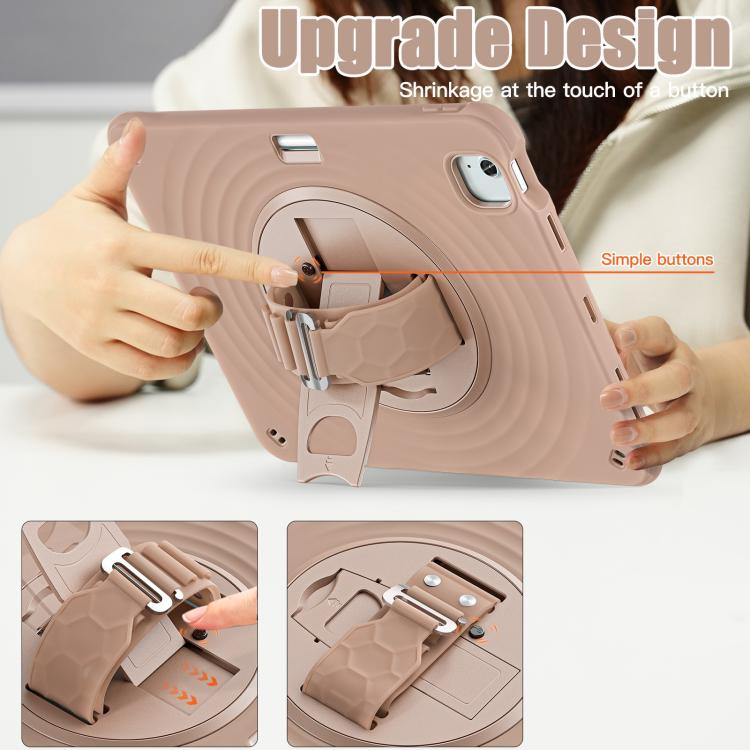 For iPad Air 13 2026 / 2025 / 2024 Rotation Holder Silicone Hybrid PC Tablet Case