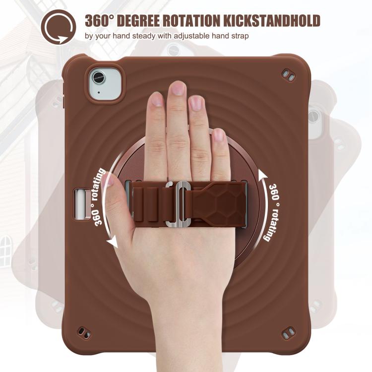 For iPad Air 13 2026 / 2025 / 2024 Rotation Holder Silicone Hybrid PC Tablet Case