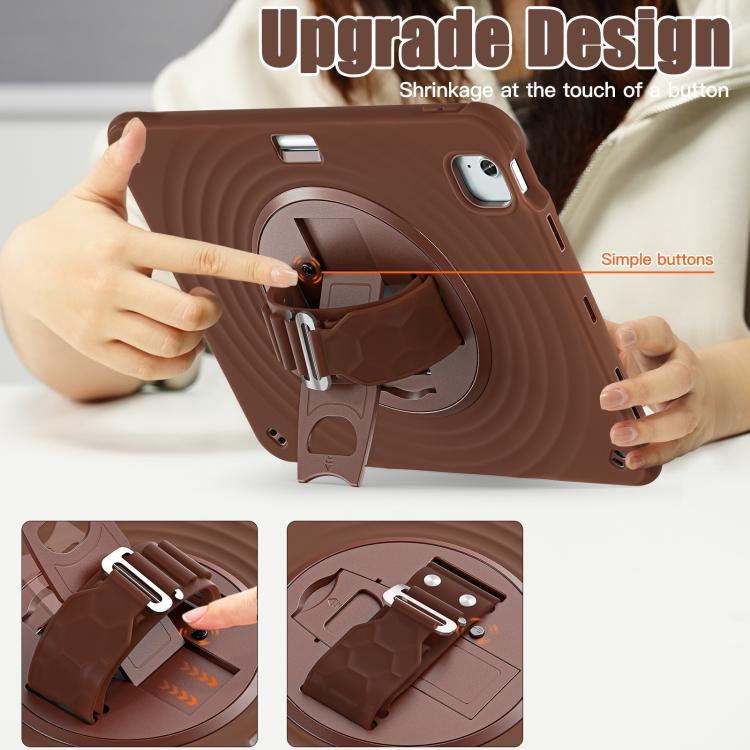 For iPad Air 13 2026 / 2025 / 2024 Rotation Holder Silicone Hybrid PC Tablet Case