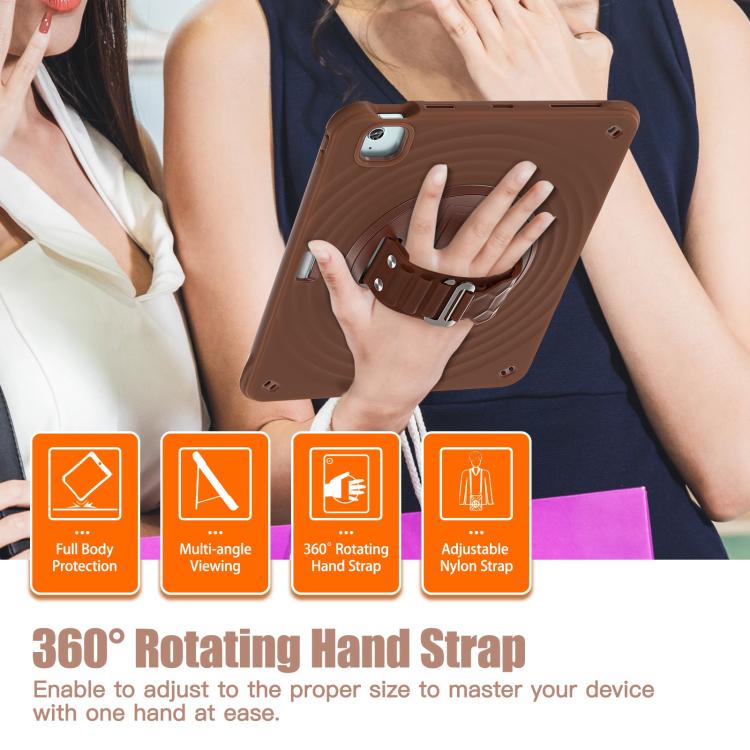 For iPad Air 13 2026 / 2025 / 2024 Rotation Holder Silicone Hybrid PC Tablet Case