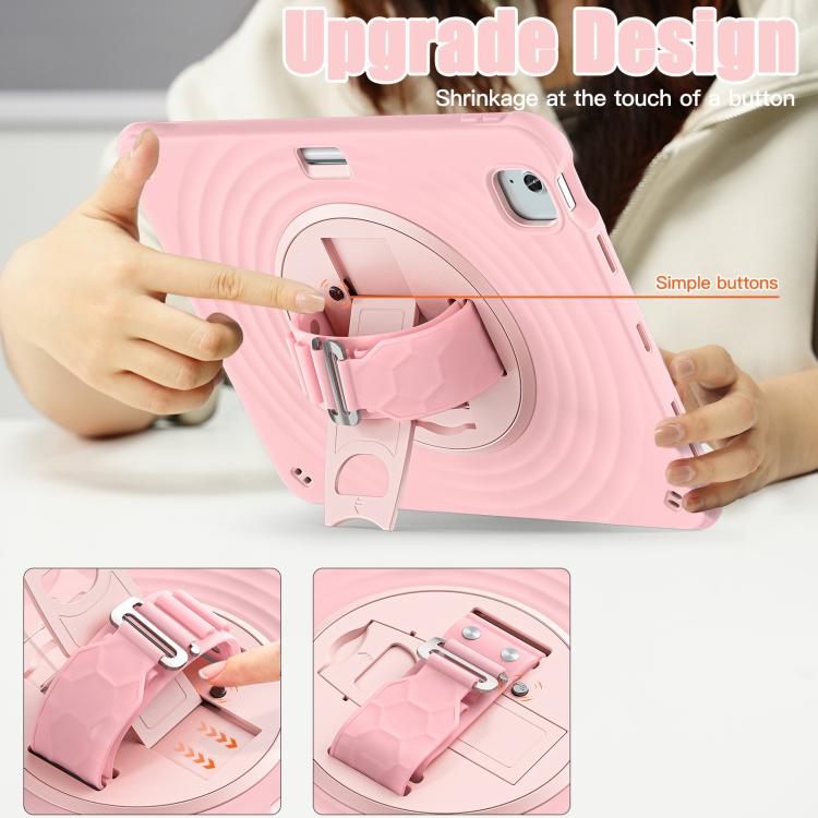 For iPad Air 13 2026 / 2025 / 2024 Rotation Holder Silicone Hybrid PC Tablet Case
