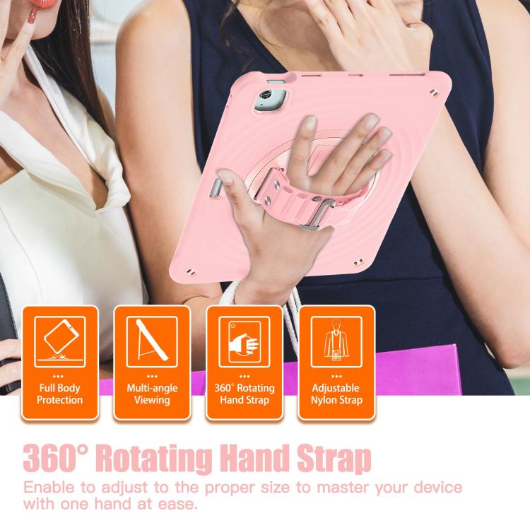 For iPad Air 13 2026 / 2025 / 2024 Rotation Holder Silicone Hybrid PC Tablet Case