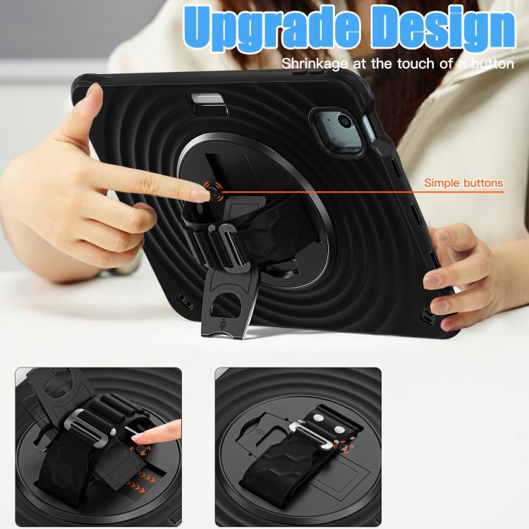 For iPad Air 11 2026 / 2025 / 2024 Rotation Holder Silicone Hybrid PC Tablet Case