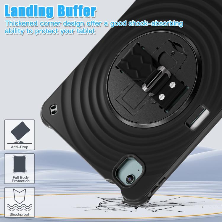 For iPad Air 11 2026 / 2025 / 2024 Rotation Holder Silicone Hybrid PC Tablet Case