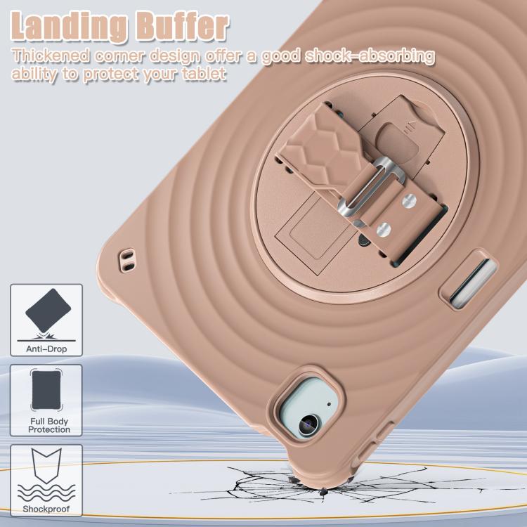 For iPad Air 11 2026 / 2025 / 2024 Rotation Holder Silicone Hybrid PC Tablet Case