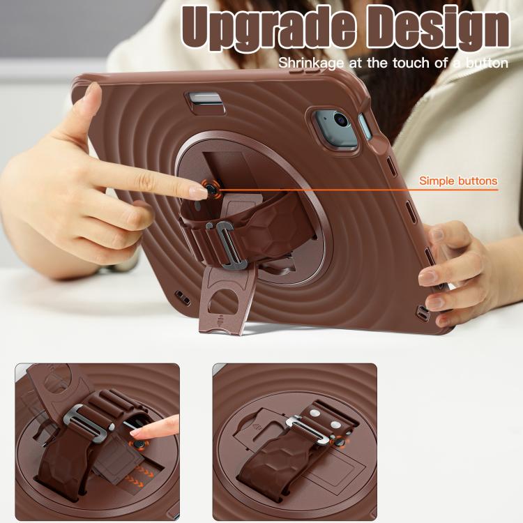 For iPad Air 11 2026 / 2025 / 2024 Rotation Holder Silicone Hybrid PC Tablet Case
