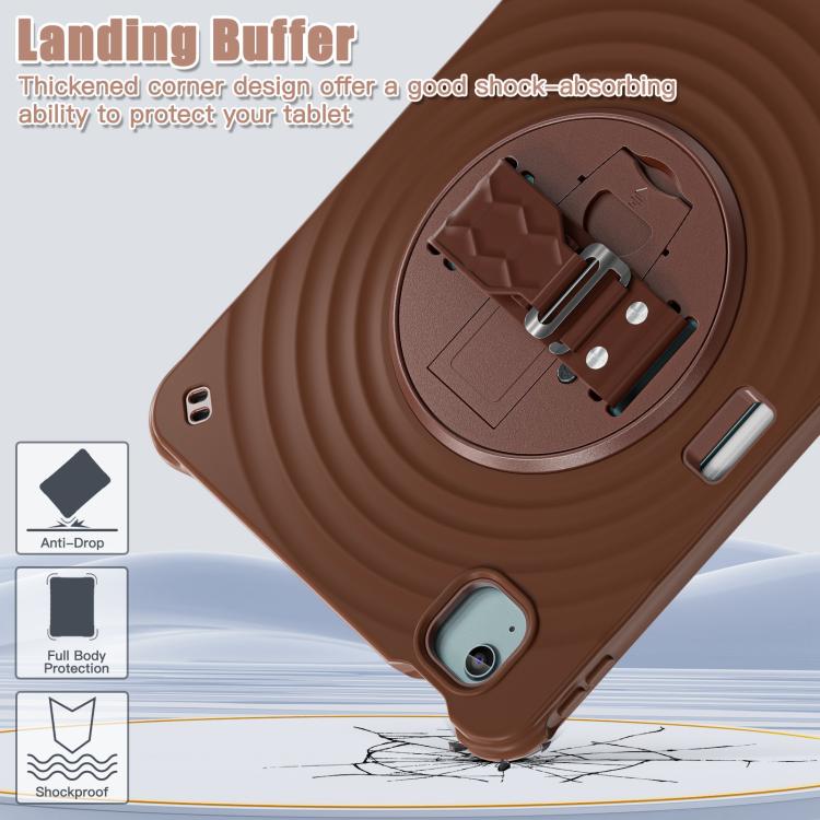 For iPad Air 11 2026 / 2025 / 2024 Rotation Holder Silicone Hybrid PC Tablet Case