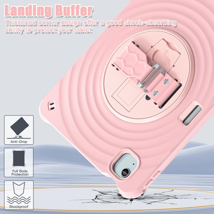 For iPad Air 11 2026 / 2025 / 2024 Rotation Holder Silicone Hybrid PC Tablet Case