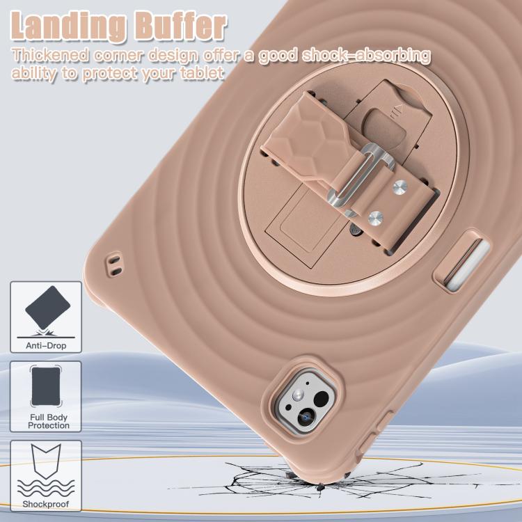 For iPad Pro 11 2025 / 2024 Rotation Holder Silicone Hybrid PC Tablet Case