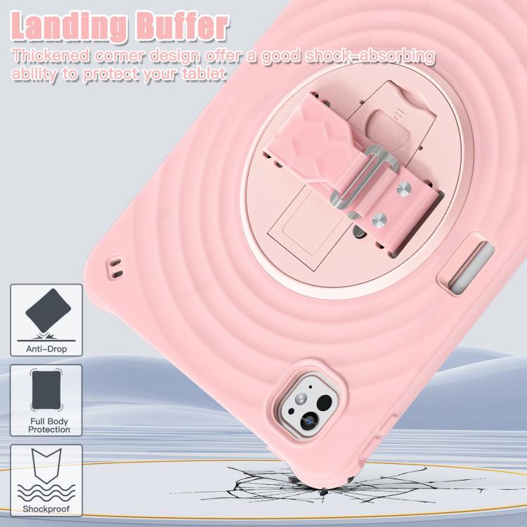 For iPad Pro 11 2025 / 2024 Rotation Holder Silicone Hybrid PC Tablet Case