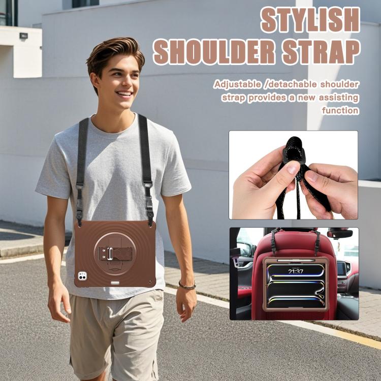 For iPad Pro 13 2025 / 2024 Rotation Holder Silicone Hybrid PC Tablet Case