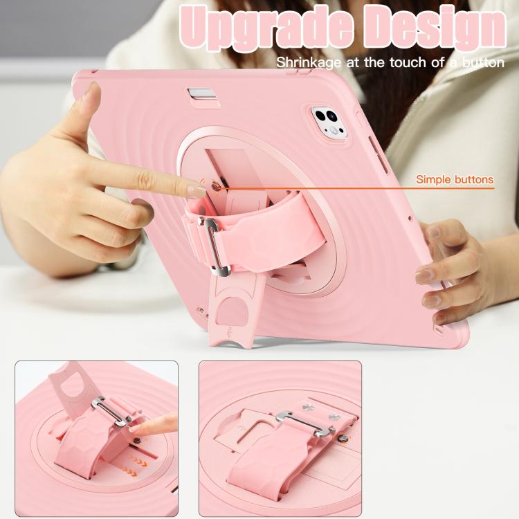 For iPad Pro 13 2025 / 2024 Rotation Holder Silicone Hybrid PC Tablet Case