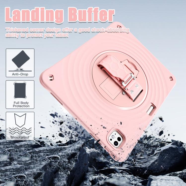 For iPad Pro 13 2025 / 2024 Rotation Holder Silicone Hybrid PC Tablet Case