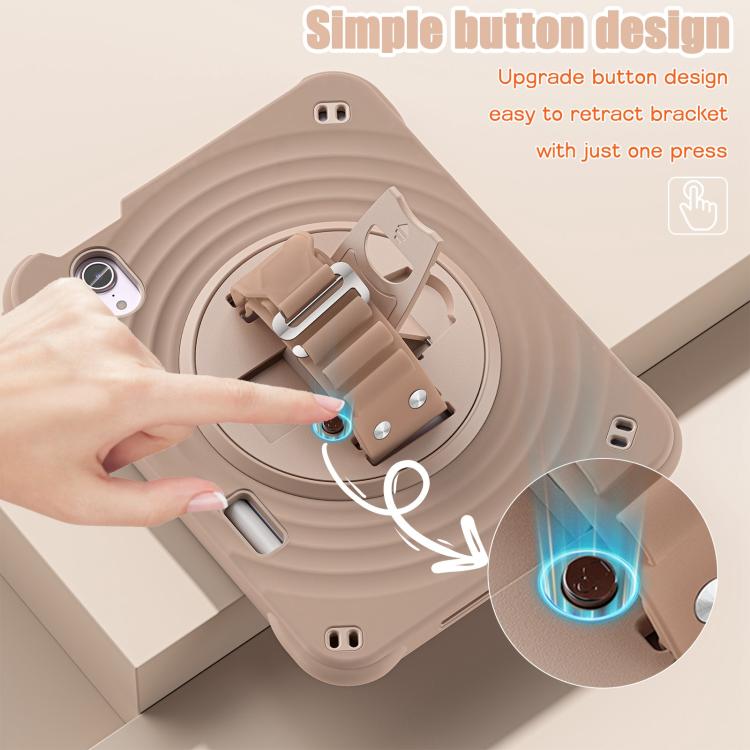 For iPad mini 2024 / mini 6 Rotation Holder Silicone Hybrid PC Tablet Case