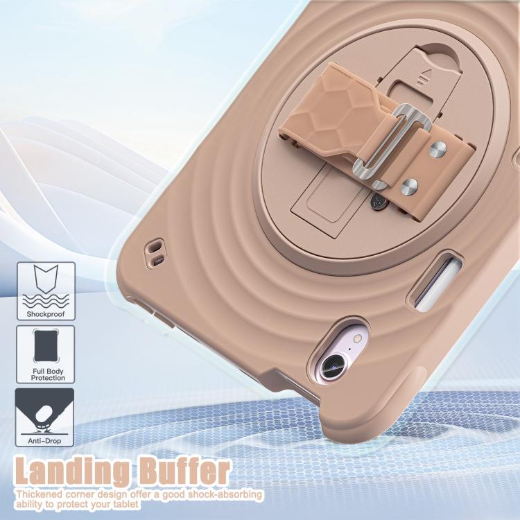 For iPad mini 2024 / mini 6 Rotation Holder Silicone Hybrid PC Tablet Case