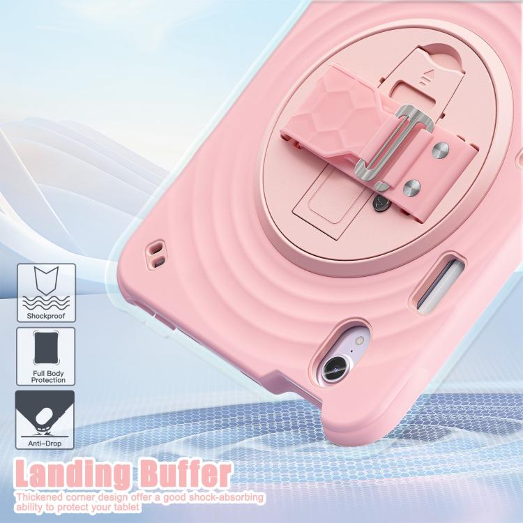 For iPad mini 2024 / mini 6 Rotation Holder Silicone Hybrid PC Tablet Case