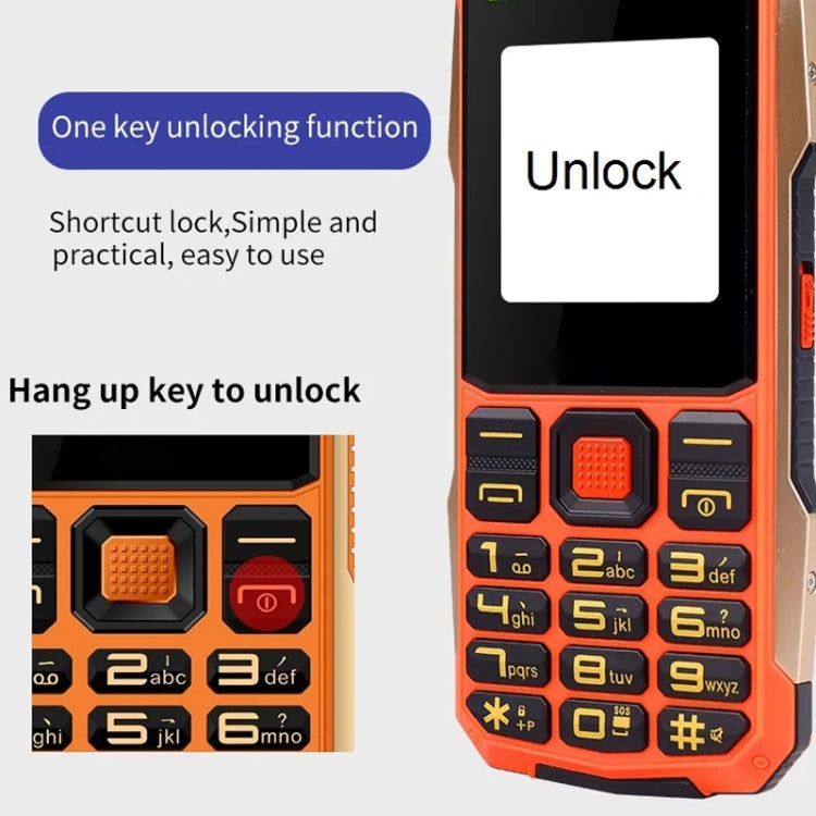 K1+ 4G Elder Rugged Phone, 2.6 inch, 1500mAh Battery, LED Flashlight, Network: 4G, Dual SIM, SOS, Plug:US Plug