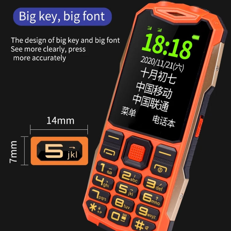 K1+ 4G Elder Rugged Phone, 2.6 inch, 1500mAh Battery, LED Flashlight, Network: 4G, Dual SIM, SOS, Plug:US Plug