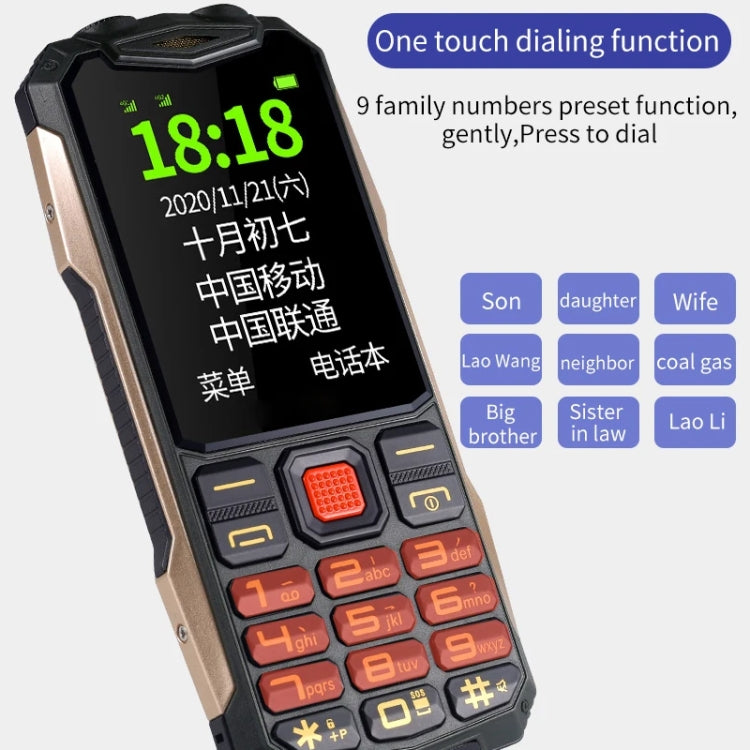 K1+ 4G Elder Rugged Phone, 2.6 inch, 1500mAh Battery, LED Flashlight, Network: 4G, Dual SIM, SOS, Plug:US Plug