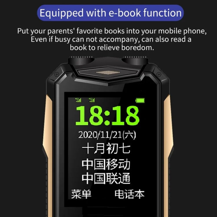 K1+ 4G Elder Rugged Phone, 2.6 inch, 1500mAh Battery, LED Flashlight, Network: 4G, Dual SIM, SOS, Plug:US Plug