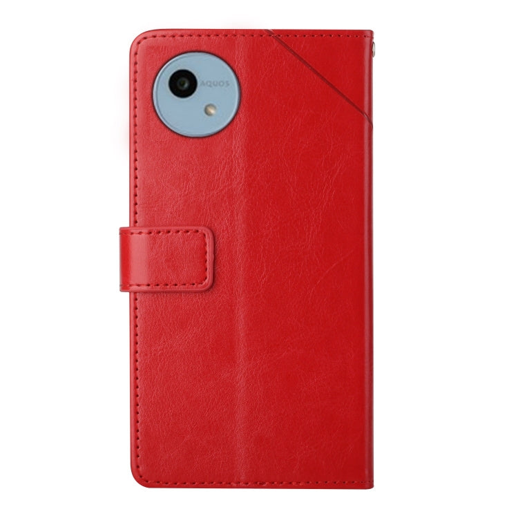 For Sharp Aquos Wish 4 HT01 Y-shaped Pattern Flip Leather Phone Case