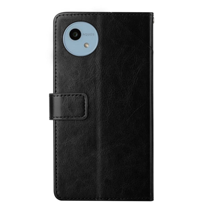 For Sharp Aquos Wish 4 HT01 Y-shaped Pattern Flip Leather Phone Case