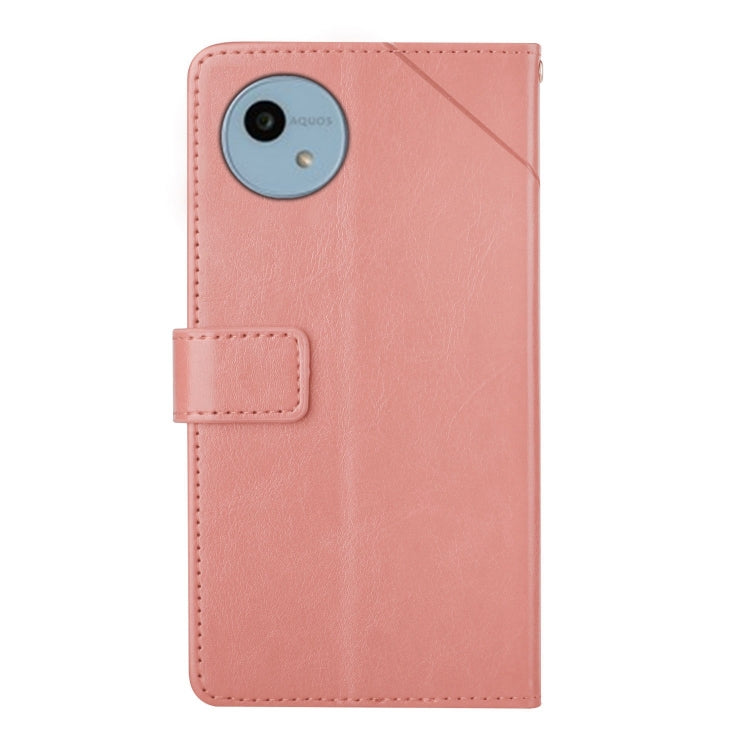 For Sharp Aquos Wish 4 HT01 Y-shaped Pattern Flip Leather Phone Case