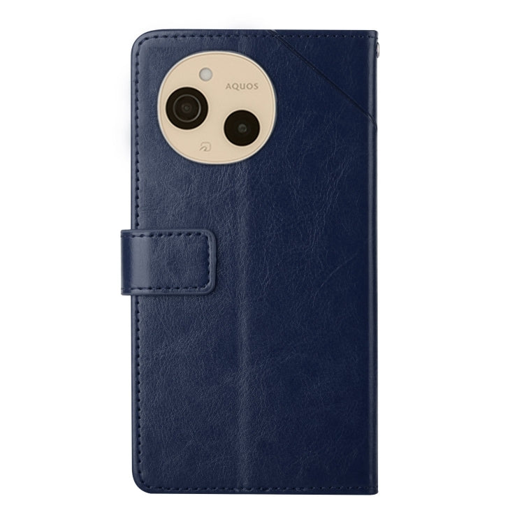 For Sharp Aquos sense9 HT01 Y-shaped Pattern Flip Leather Phone Case