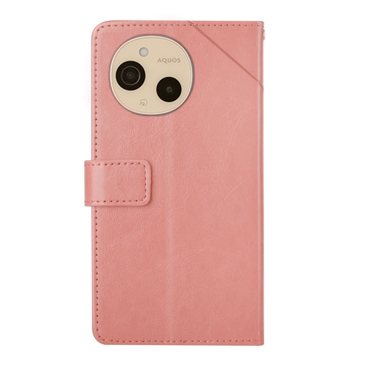 For Sharp Aquos sense9 HT01 Y-shaped Pattern Flip Leather Phone Case