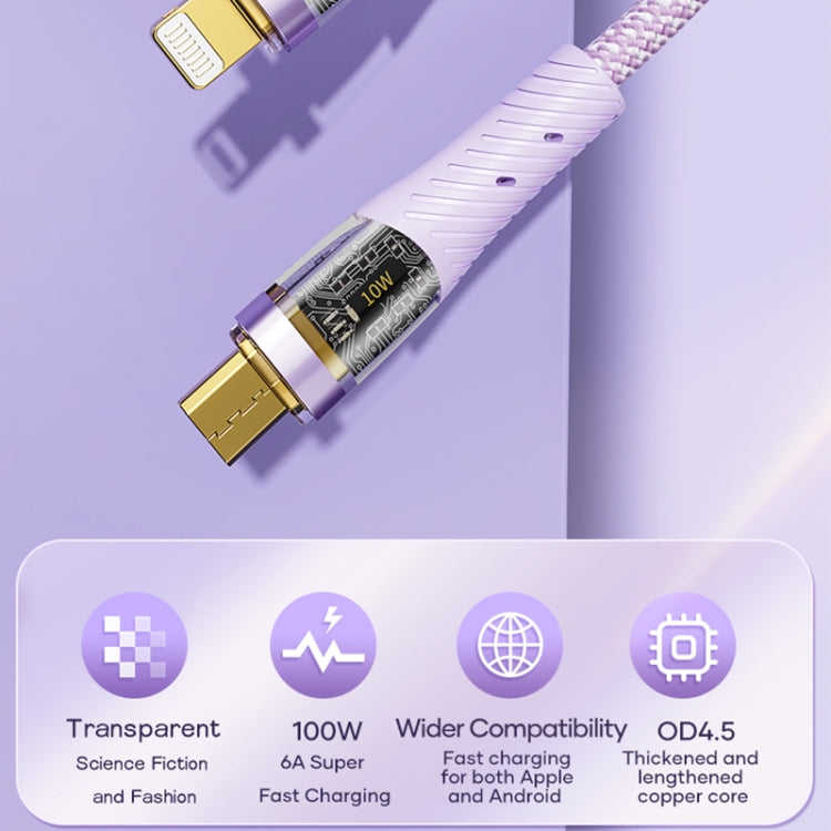 ROCK G20 1.5m 100W 3 in 1 USB-C / Type-C Fast Charging Data Cable