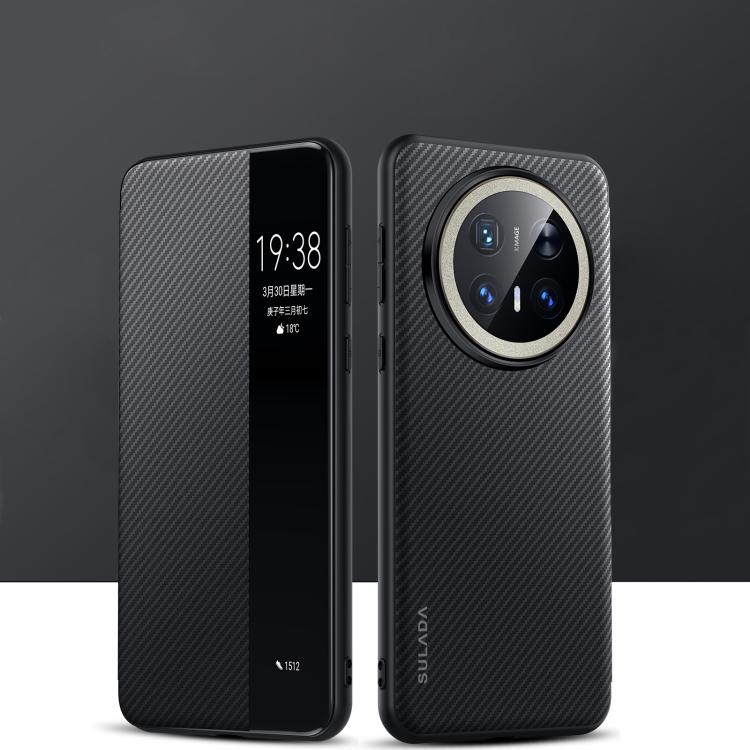 For Huawei Mate 70 Pro / Mate 70 Pro+ SULADA Kevlar 600D Texture Smart Window Leather Phone Case
