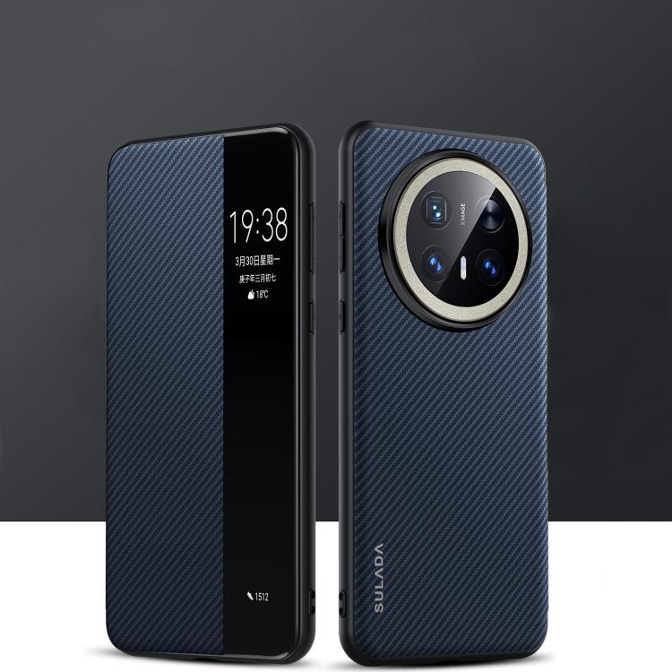 For Huawei Mate 70 Pro / Mate 70 Pro+ SULADA Kevlar 600D Texture Smart Window Leather Phone Case