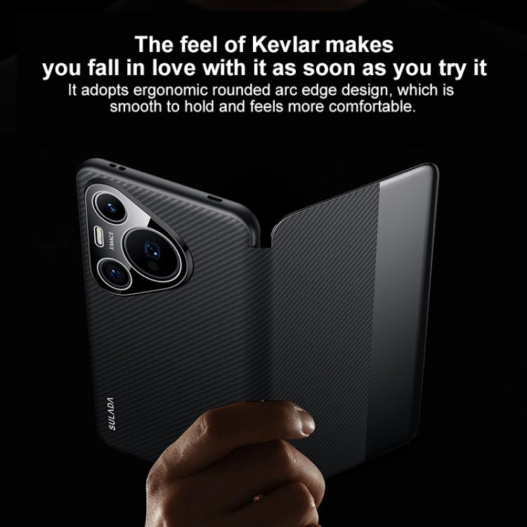 For Huawei Mate 70 Pro / Mate 70 Pro+ SULADA Kevlar 600D Texture Smart Window Leather Phone Case