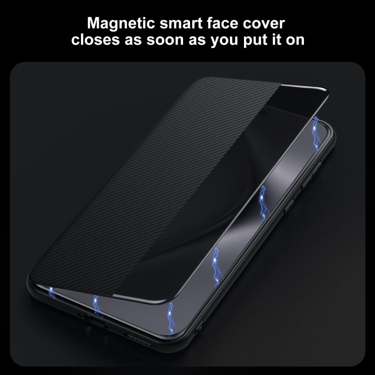 For Huawei Mate 70 Pro / Mate 70 Pro+ SULADA Kevlar 600D Texture Smart Window Leather Phone Case