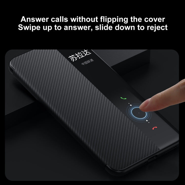 For Huawei Mate 70 RS Ultimate SULADA Kevlar 600D Texture Smart Window Leather Phone Case