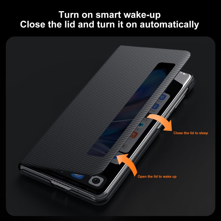For vivo X Fold3 SULADA Kevlar 600D Texture Smart Window Leather Phone Case