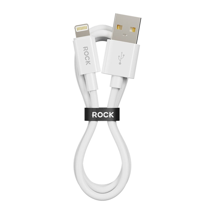 ROCK P8 Prime Series 1m USB Fast Charging Data Cable, Interface:2.4A 8 Pin - White