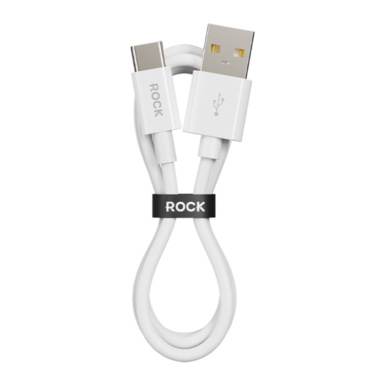 ROCK P8 Prime Series 1m USB Fast Charging Data Cable, Interface:2A USB-C / Type-C - White