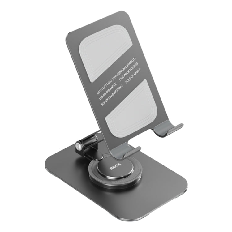 ROCK Desktop Rotating Metal Mobile Phone Holder - Grey