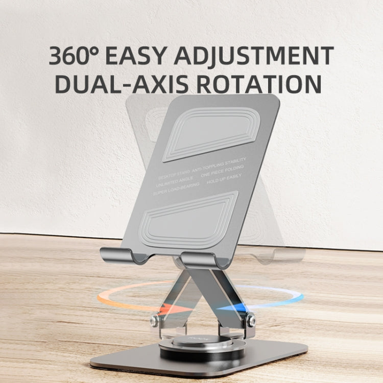 ROCK Desktop Rotating Metal Mobile Phone Holder - Grey
