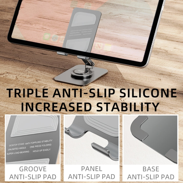 ROCK Desktop Rotating Metal Mobile Phone Holder - Grey