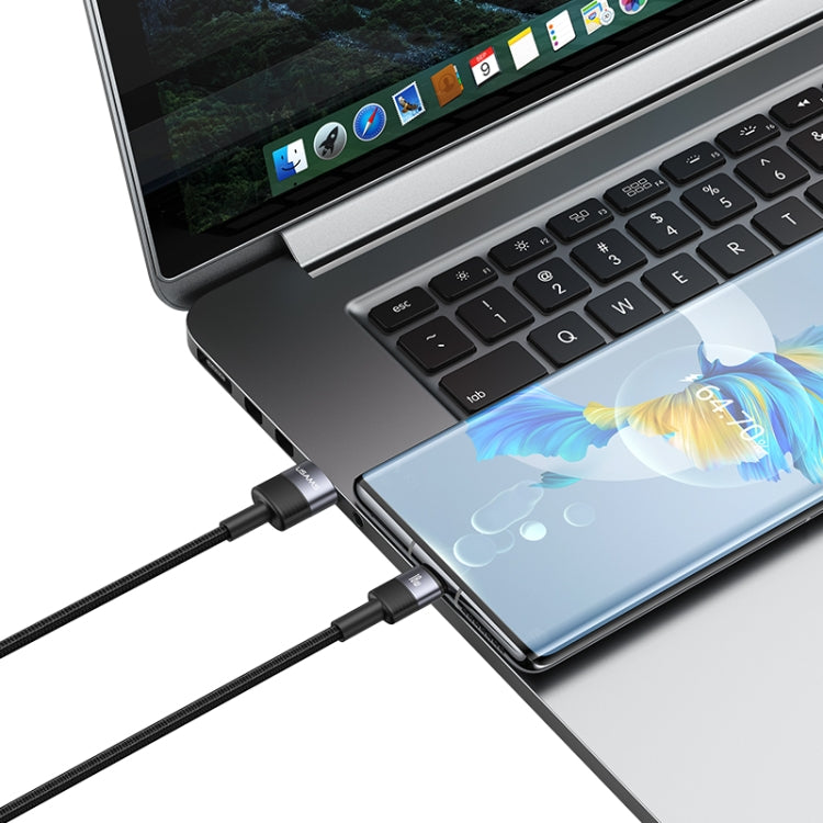 USAMS SJ718 3A USB to USB-C/Type-C Aluminum Alloy Data Cable, Length: 1.2m - Tarnish