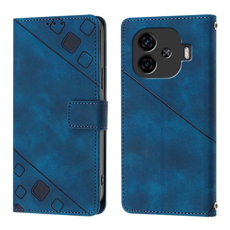 For vivo iQOO Z9 / iQOO Z9 Turbo 5G Skin Feel Embossed Leather Phone Case