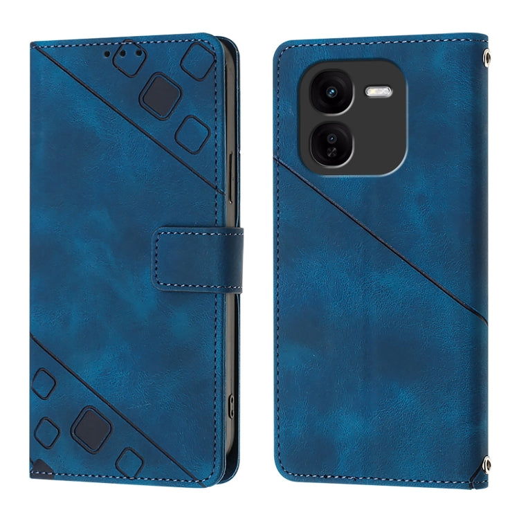 For vivo iQOO Z9x Skin Feel Embossed Leather Phone Case