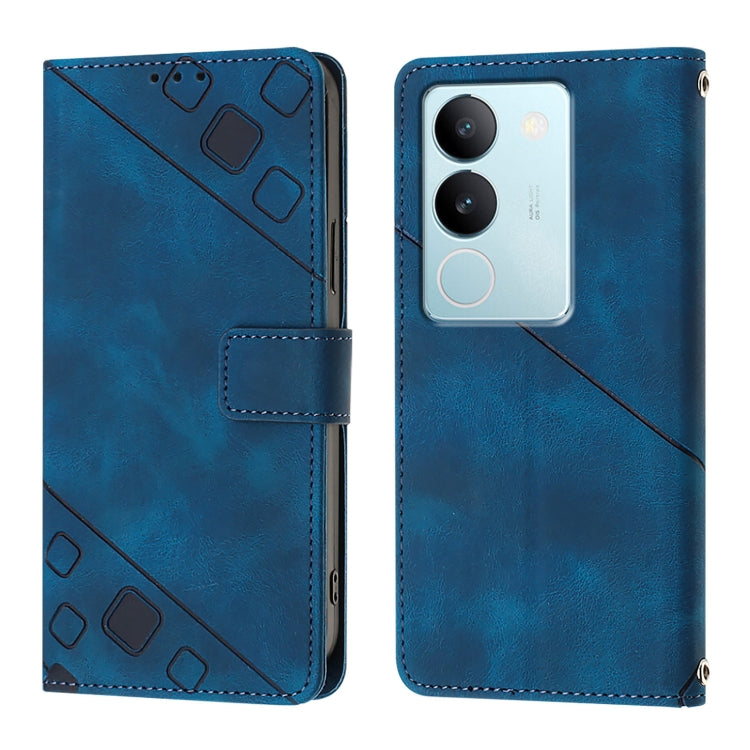 For vivo V29 5G Global / V29 Pro Skin Feel Embossed Leather Phone Case