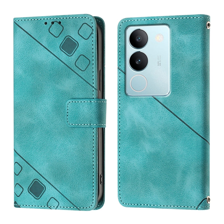For vivo V29 5G Global / V29 Pro Skin Feel Embossed Leather Phone Case