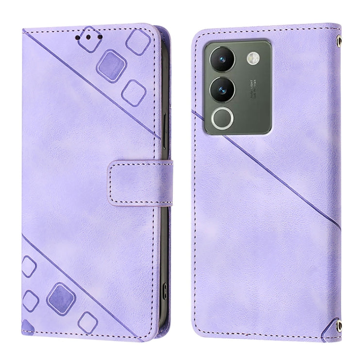For vivo V29e 5G Global / Y200 5G Global Skin Feel Embossed Leather Phone Case