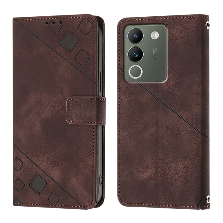 For vivo V29e 5G Global / Y200 5G Global Skin Feel Embossed Leather Phone Case