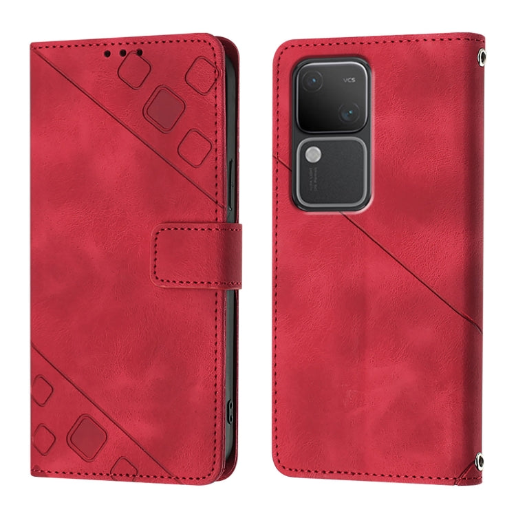 For vivo V30 5G / V30 Pro 5G Global Skin Feel Embossed Leather Phone Case