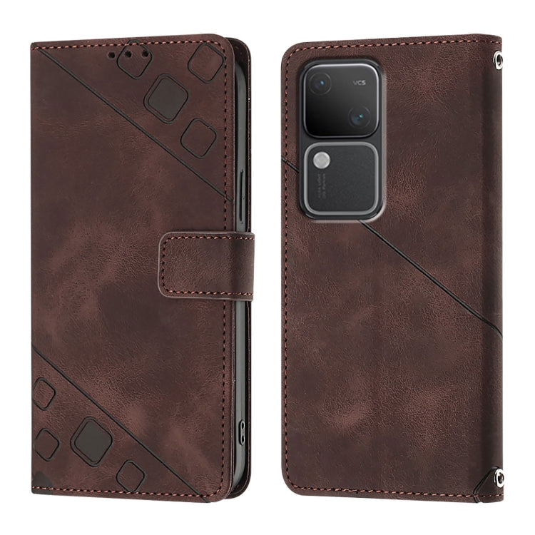 For vivo V30 5G / V30 Pro 5G Global Skin Feel Embossed Leather Phone Case